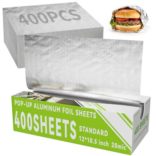 Aluminum Foil Sheets, 400 Count