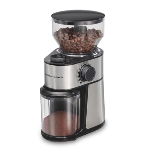 Hamilton Beach Electric Burr Coffee Grinder 16oz Hopper 18 Grind Settings Deal