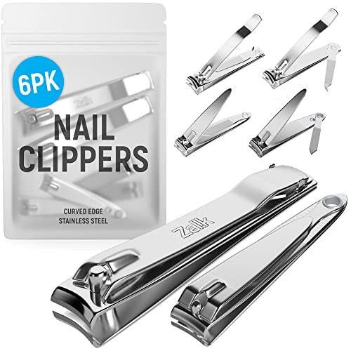 Zalik Toenail & Fingernail Clipper Assortment Set 6-Pack