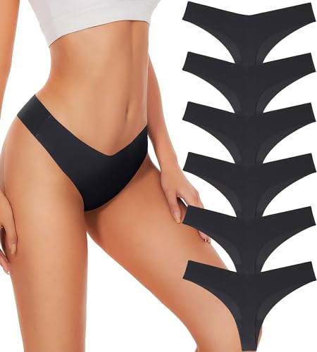 Hellopopgo Seamless Thongs Underwear 6-Pack