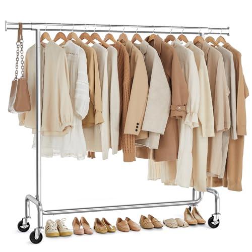 SONGMICS Clothes Rack with Wheels