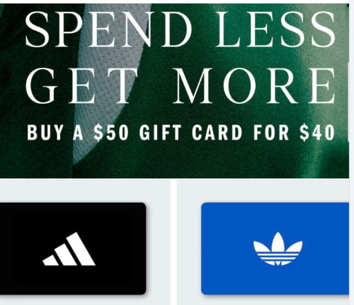 adidas $50 E-Gift Card