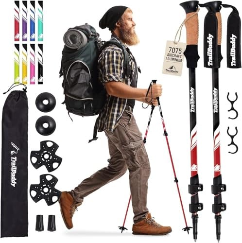 TrailBuddy Trekking Poles Lightweight 7075 Aluminum Deal