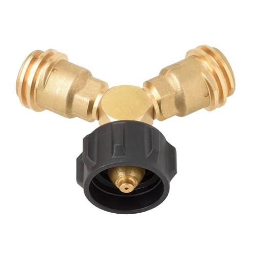Flame King Propane Tank Y Splitter Adapter with Valves Deal