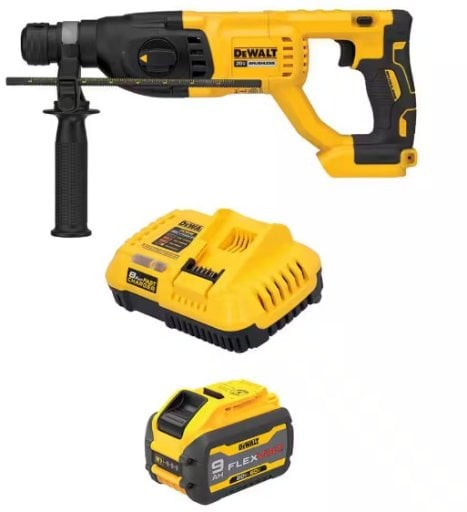 Dewalt 20V MAX Lithium-Ion Cordless Brushless Concrete/Masonry Hammer w/ 9Ah Battery & Charger