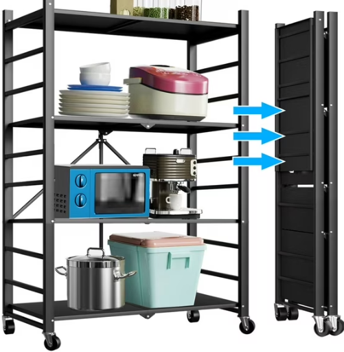 Musment 4-Tier Stainless Steel Adjustable Storage Shelf Unit