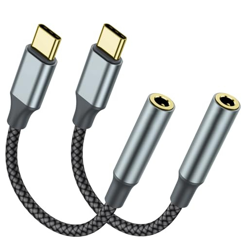 USB C to 3.5mm Headphone Jack Adapter (2 Pack)