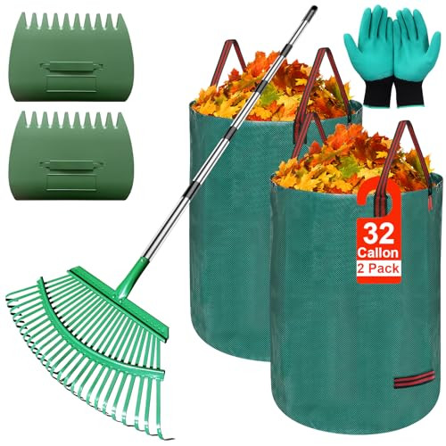 Adjustable Metal Leaf Rake Set