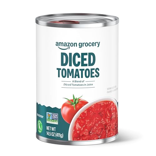 Amazon Fresh Diced Canned Tomatoes In Tomato Juice 14.5 Oz