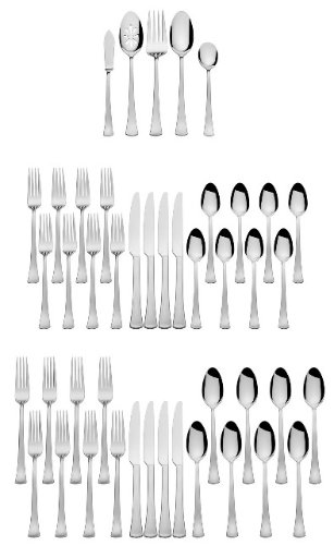 51-Piece International Silver Stainless Steel Flatware Set