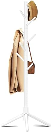Wood Coat Rack with 8 Smooth Hooks Deal