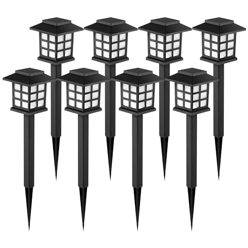 GIGALUMI Solar Outdoor Pathway Lights 12-Pack (Warm White) Deal