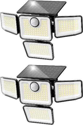 Omibee 3000LM Solar Lights Outdoor 2 Pack Deal