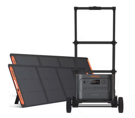 Jackery Explorer 3000 v2 Portable Power Station + 2 pcs 200W Solar Panels + Trolley
