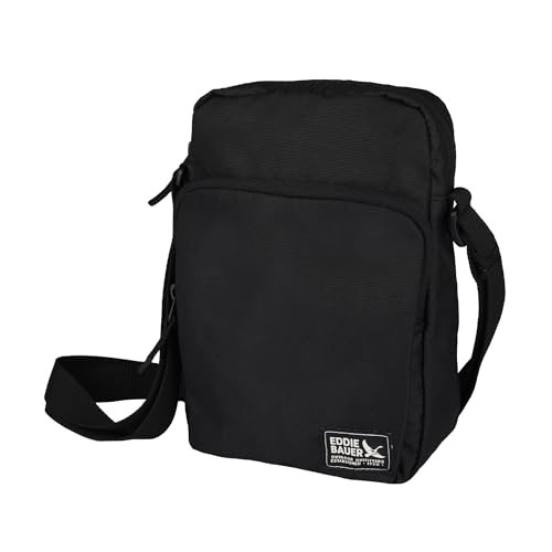 Eddie Bauer Jasper Zipper Lightweight 3L Crossbody Bag (Black)