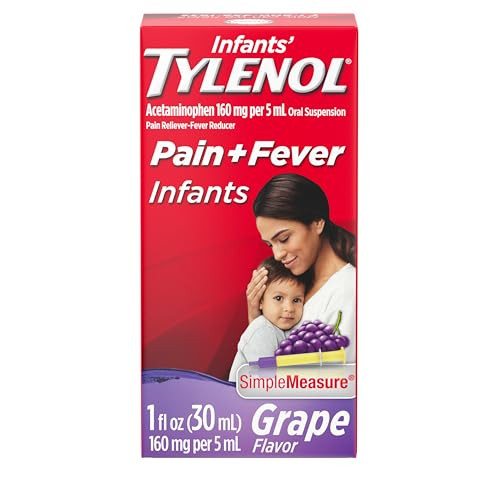 Tylenol Infants' Fever Reducer & Pain Reliever Medicine (Grape) 1-Oz