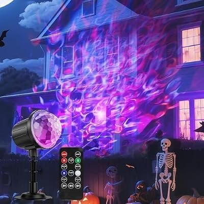 Halloween Projector Lights Outdoor RGBW Ocean Wave with Remote & Timer Deal