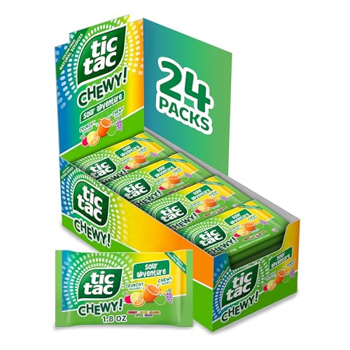 Tic Tac Chewy Sour Adventure Candy 24-Count