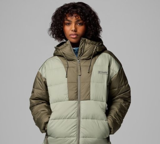 Columbia Women's Pike Lake III Hooded Jacket (Safari/Stone Green) Deal