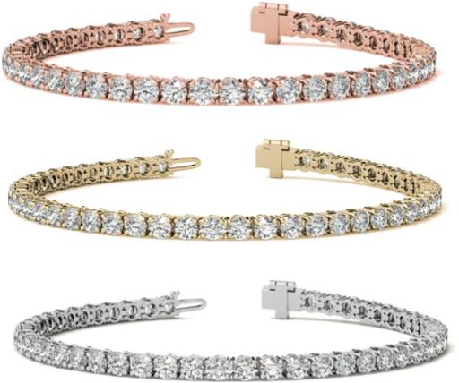 3-Pack 6ctw Created Moissanite Tennis Bracelets