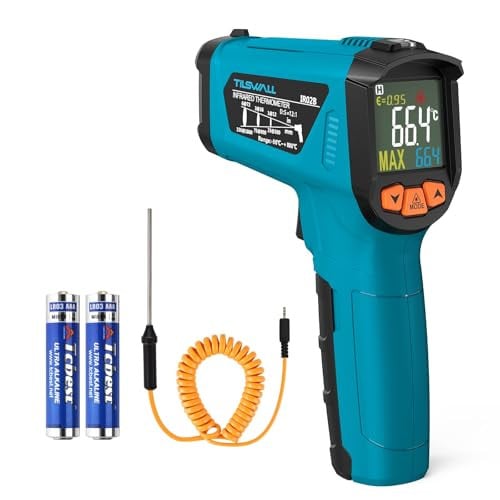 (Prime Deal) Tilswall Non-Contact Infrared Thermometer w/ Probe, -58°F to 1472°F