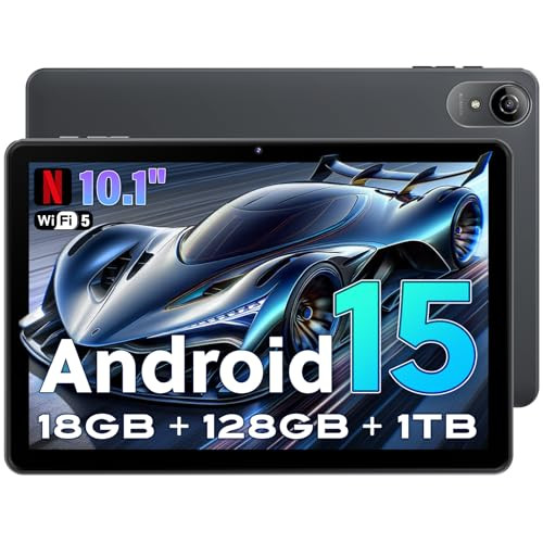 10 Inch Android 15 Tablet with 18GB RAM 128GB ROM