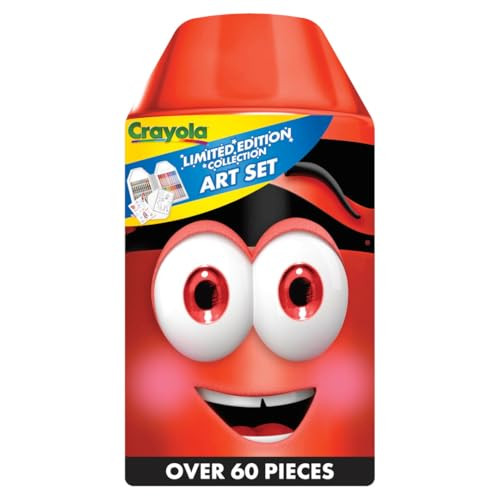 Crayola Coloring Set with Limited Edition Red Art Case, 50+ Pieces