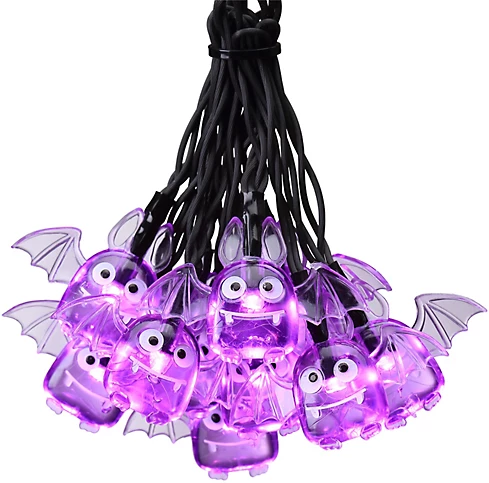 Red Shed 4 ft. Battery Powered Indoor LED Bat Halloween String Lights