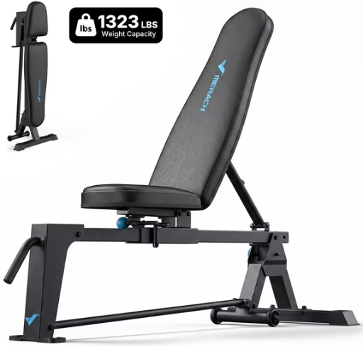 MERACH MR-P14 Foldable Adjustable Weight Bench, 1323-lb Capacity