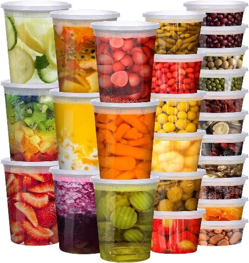 vivigu Leakproof Deli Containers w/ Lids 48-Pack (8/16/32-oz) Deal