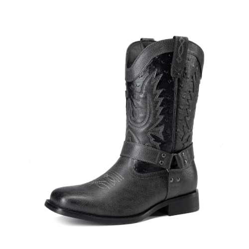 Bruno Marc Men's Square Toe Western Cowboy Boots, Sizes 6-15