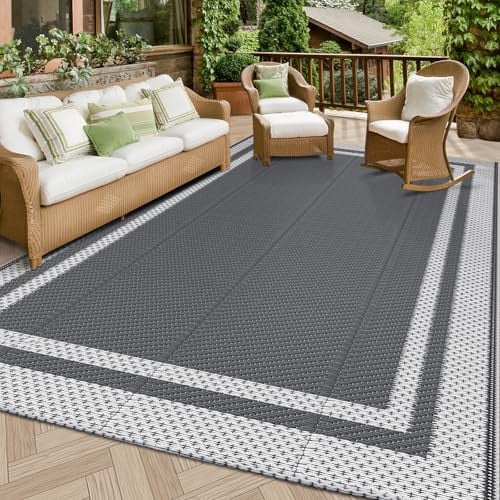 HappyTrends 6x9ft Outdoor Reversible Rug