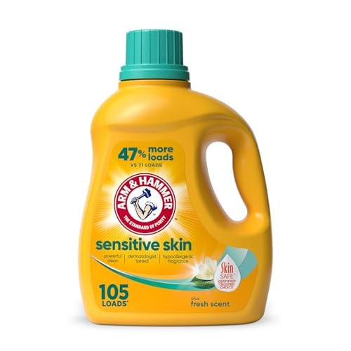 ARM & HAMMER Sensitive Skin Liquid Laundry Detergent, Fresh Scent, 105 fl oz Deal