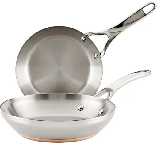 Anolon Nouvelle Copper Stainless Steel 2-Piece Frying Pan Set (8" & 9.5")