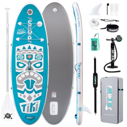 FunWater Kids' Inflatable Stand-Up Paddle Board 8' x 30"