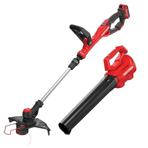 CRAFTSMAN V20 13" Cordless String Trimmer & 90 MPH Leaf Blower Combo Kit w/ 2.0Ah Battery & Charger