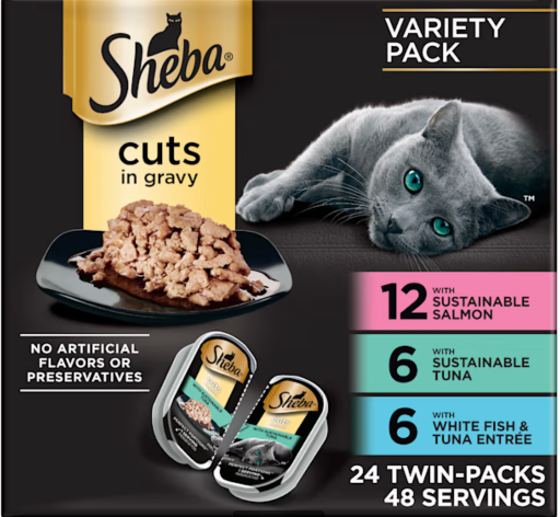 Sheba Variety Pack Wet Cat Food 2.6 oz 24-Count Deal
