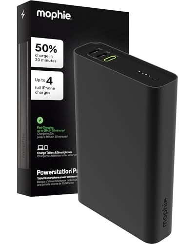 Mophie 20,000mAh Powerstation Fast 3-Port 45W USB-C Power Bank