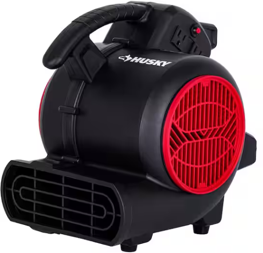 Husky 1/5 HP 6.89 in. 3-Speed 3-Position Blower Fan