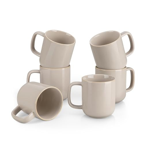 Vancasso Ceramic Glaze Coffee Mug Set 6-Count 12-Oz