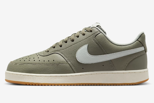 Nike Men's Court Vision Low Shoes (Light Army/Sail/Gum Light)