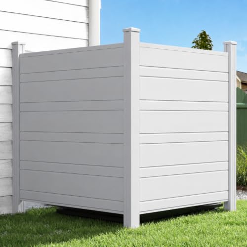2-Pack 44" x 44" Vinyl Outdoor Privacy Fence Panel