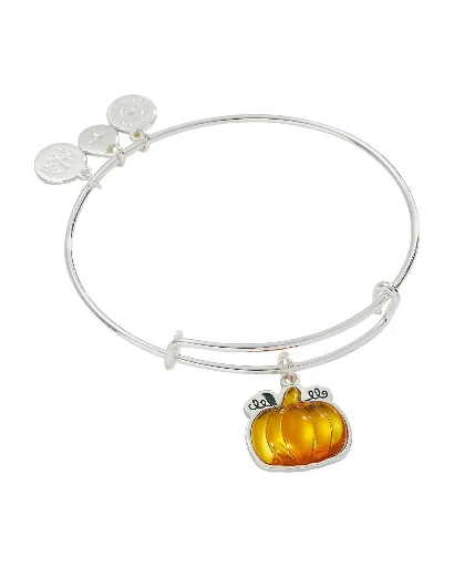 Alex and Ani Pumpkin Bracelet Shiny Silver