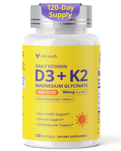 ViViYouth D3 K2 5000IU + Mg Glycinate 4-Month Supply Deal