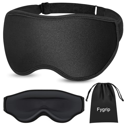 Fygrip 3D Eye Mask Sleep Mask for Men & Women, 100% Pressure-Free & Light Block-Out