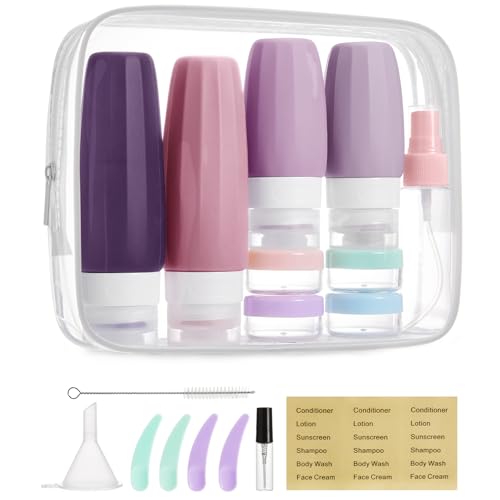 BAGSMART 18-Pc Travel Toiletry Container Set