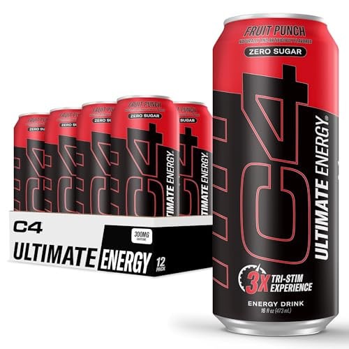 12-Pack 16-Oz Cellucor C4 Ultimate Energy Drink (Fruit Punch)