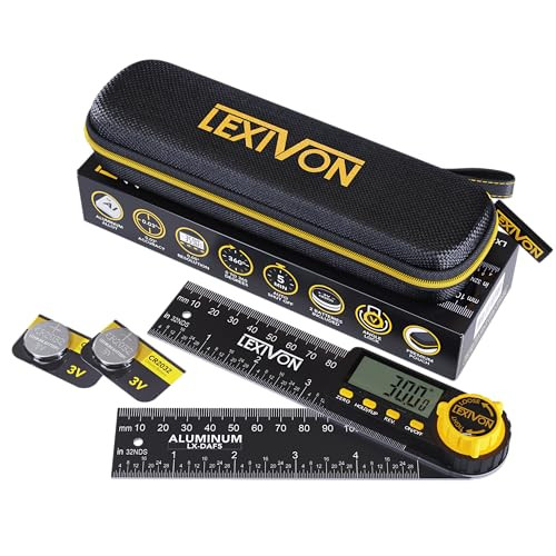 LEXIVON Digital Angle Finder Gauge 5"