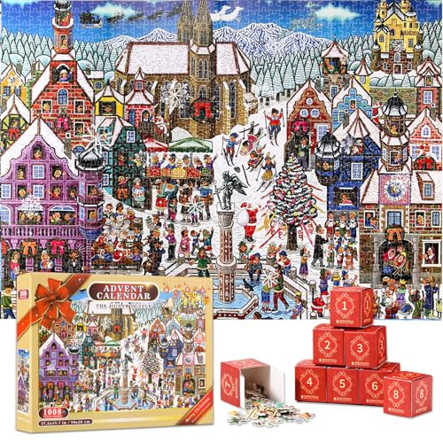 Advent Calendar Christmas Jigsaw Puzzles 1008 Pcs