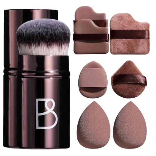 8 Piece Kabuki Brush Makeup Sponge Set